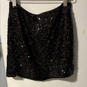 Banana Republic Black Sequin Mini Skirt
